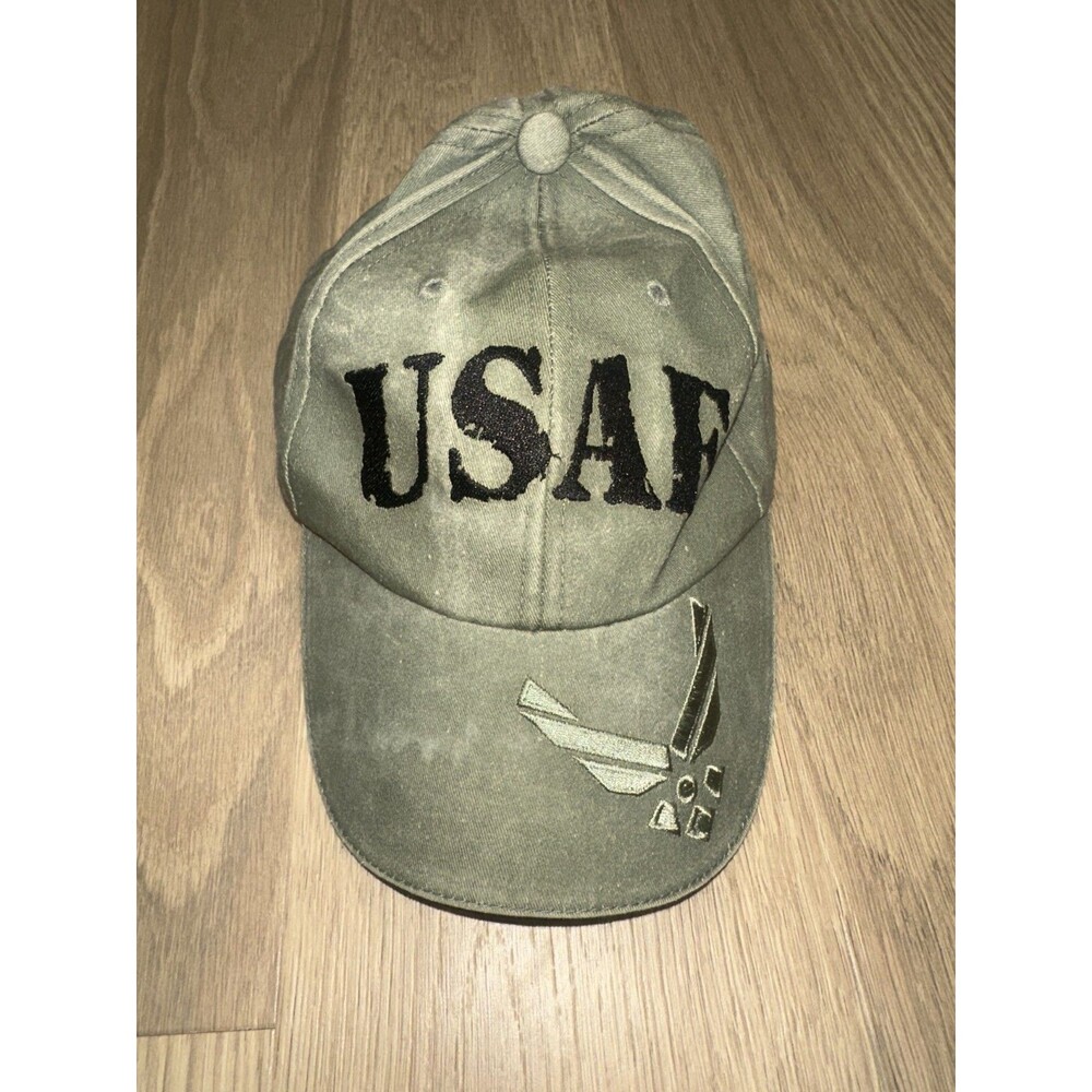US Air Force USAF Washed Eagle Crest Baseball Cap Adjustable Embroidered